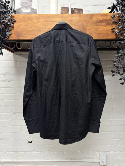 Givenchy ‘Multi Zipper Track’ Black French Button Closure Button Up Shirt