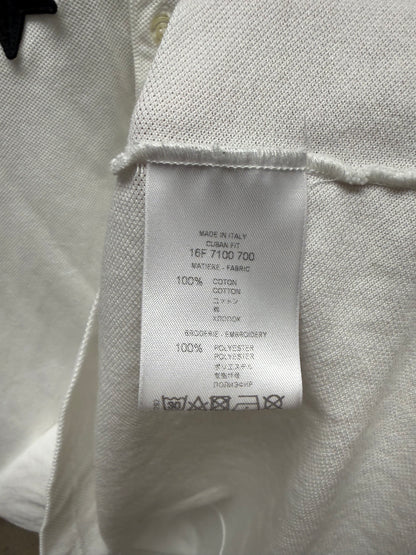 Givenchy ‘Star Patch’ White/Black Embroidered Cotton Polo