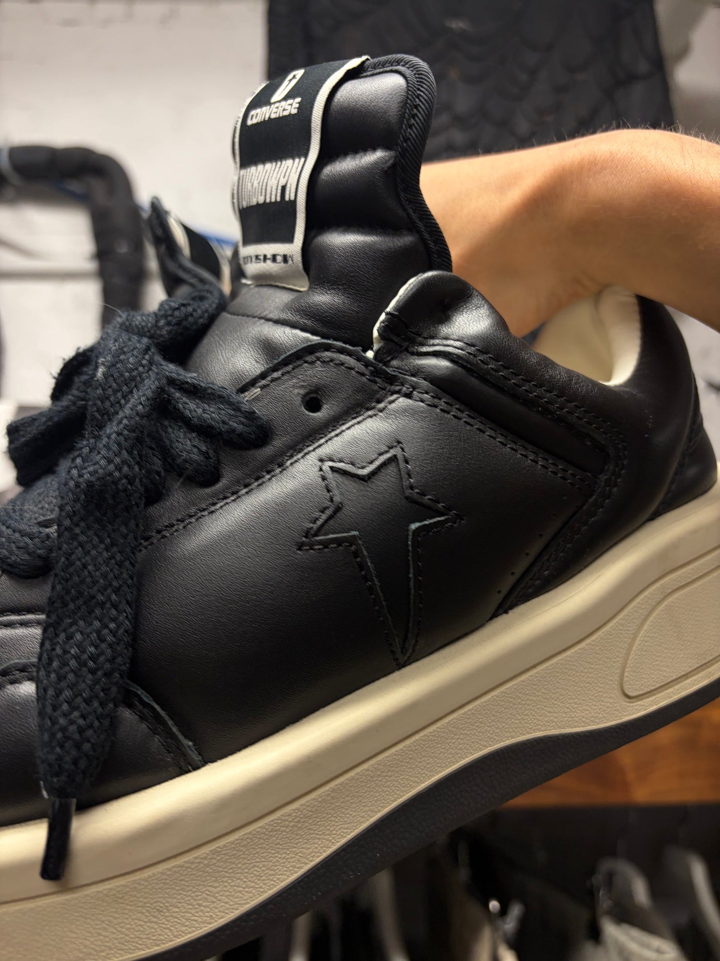 Rick Owens x Converse ‘TURBOPWN’ Black/Milk Low Top Sneakers
