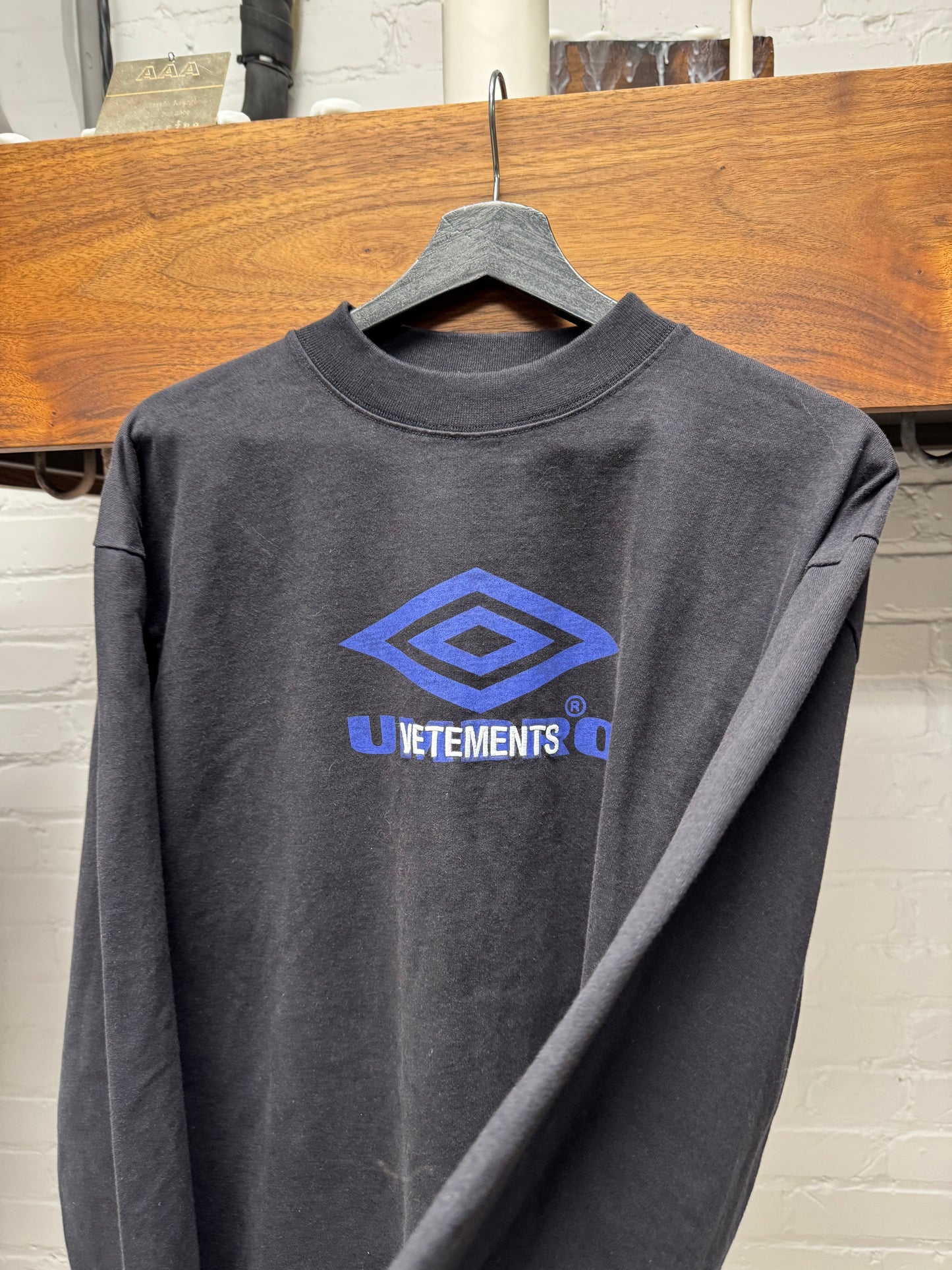 AW2018 Vetements x Umbro Heavyweight Cotton Long Sleeve Shirt