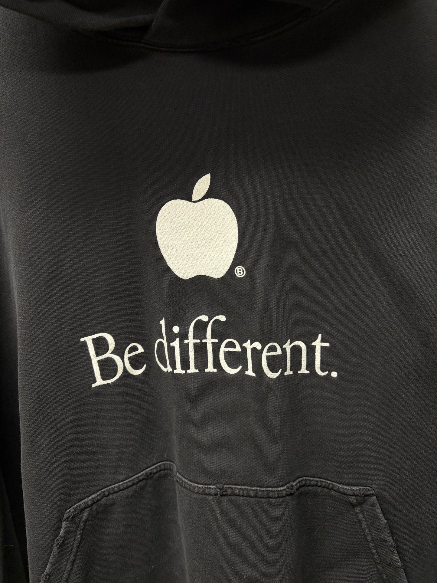 AW2022 Balenciaga ‘Be Different’ Oversized Black Pullover Hoodie