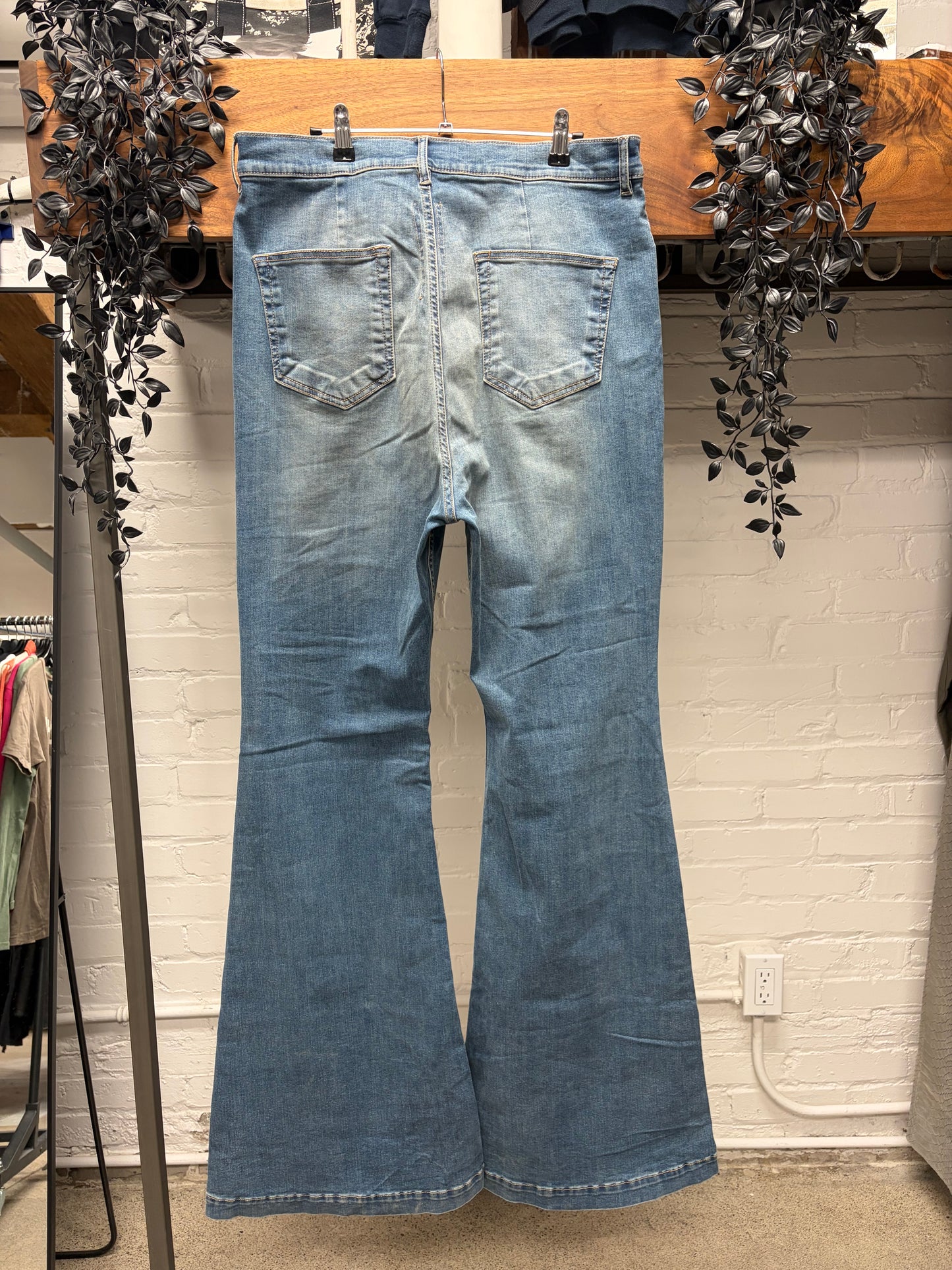 Rick Owens ‘Bolans’ Blue Flared Leg Denim