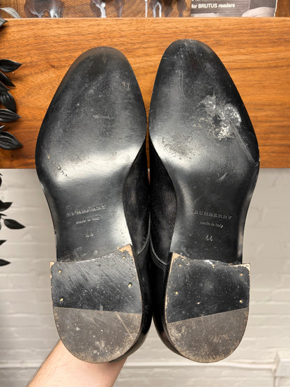 Burberry Wingtip Polished Black Leather Dress Shoes