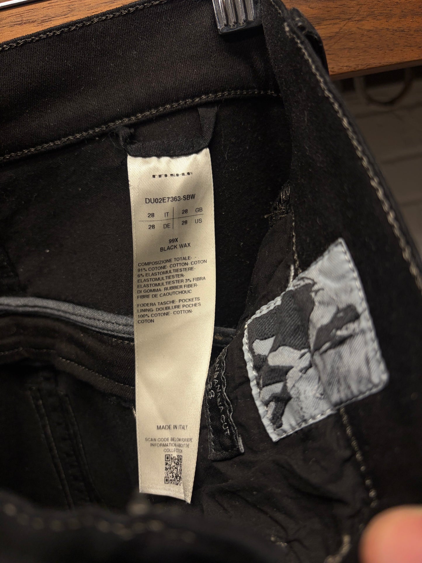 Rick Owens Waxed Black ‘Banana Bolans’ Flared Leg Denim
