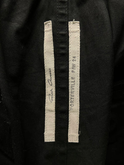 AW2024 Rick Owens ‘Porterville’ Bela Black Wide Leg Pants