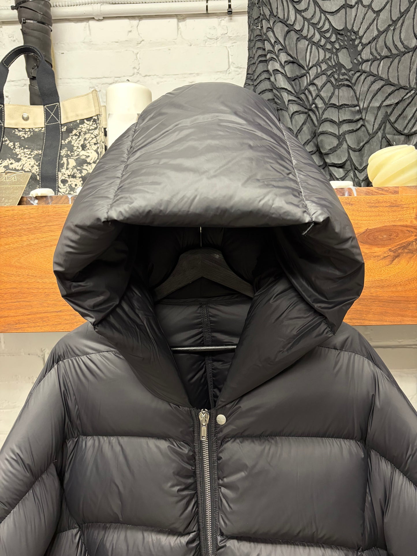 AW2023 Rick Owens Black Jumbo Duvet ‘Peter’ Oversized Down Puffer Jacket