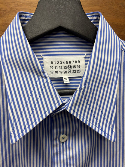 2018 Maison Margiela Pinstripe White/Blue Button Up Shirt