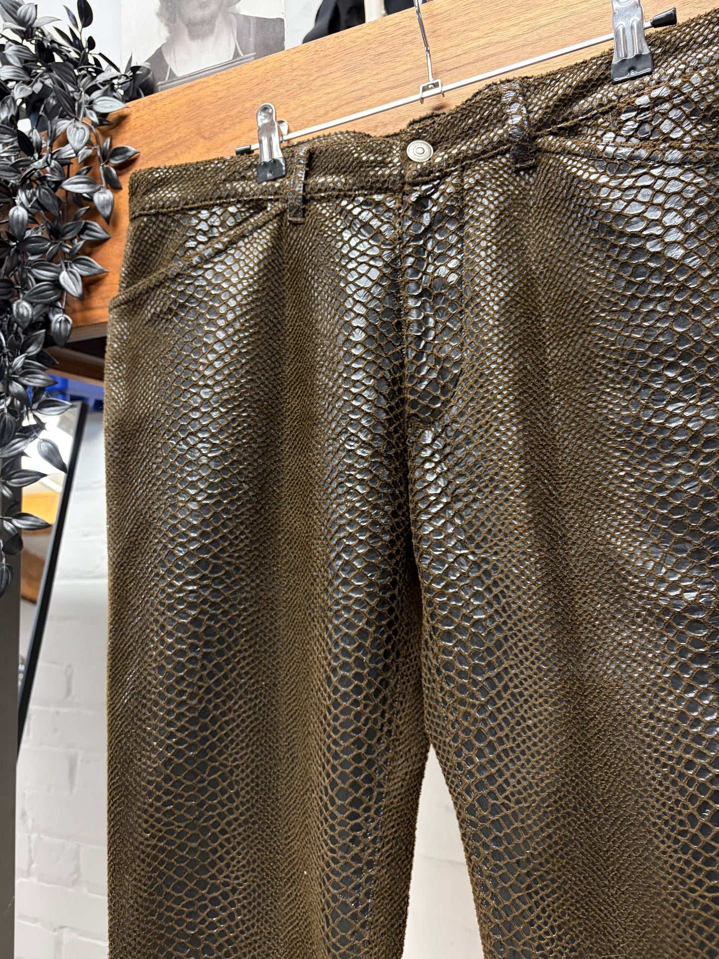 AW2008 Maison Martin Margiela Snakeskin Appliqué Denim