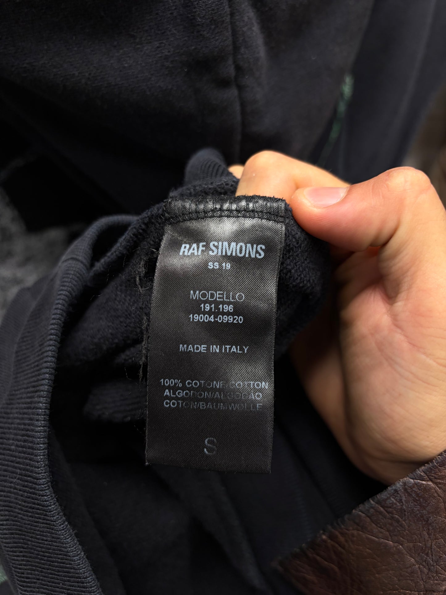 SS2019 Raf Simons ‘Toyah Wilcox’ Sleeveless Cutoff Graphic Hoodie