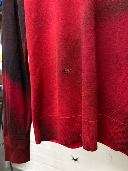 Dior Homme Virgin Wool Lightweight ‘Bee Logo’ Embroidered Knit Sweater