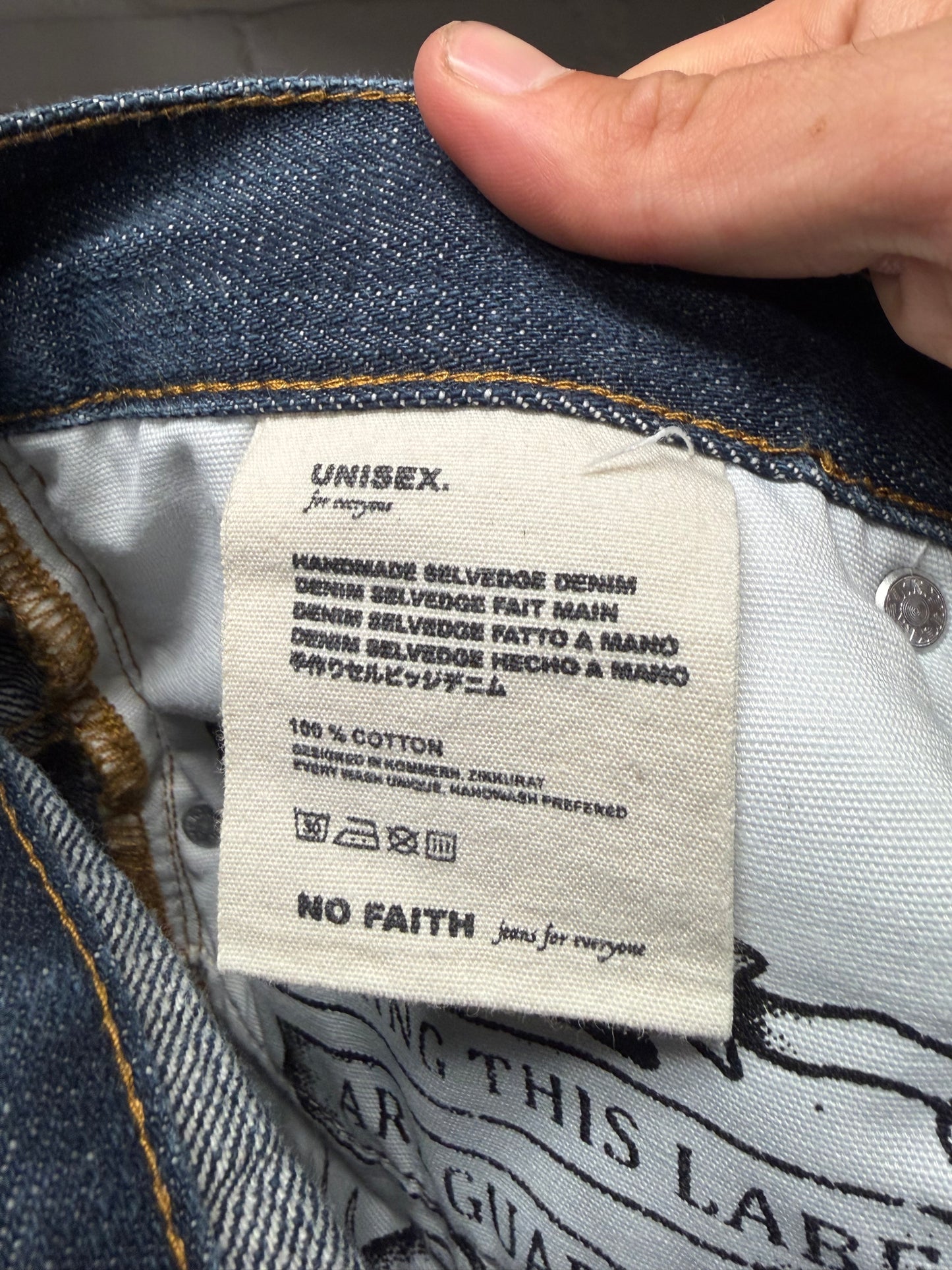 No Faith Studios Japanese ‘Loose Fit’ Raw Selvedge Denim
