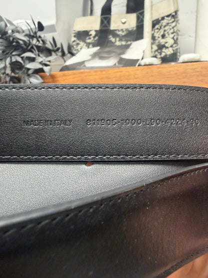 SS2025 Balenciaga x Under Armour ‘Buckle Logo’ Black Leather Belt