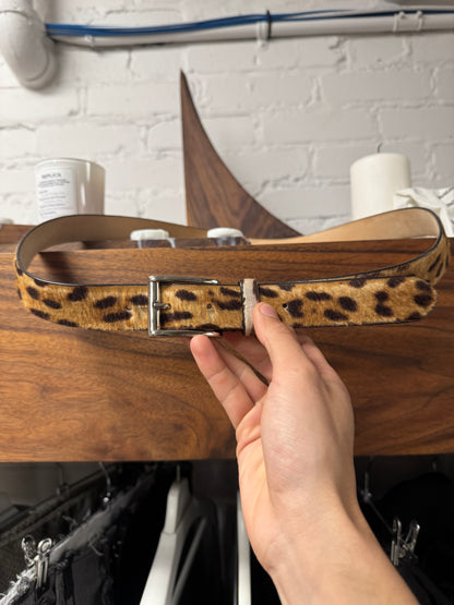 Maison Margiela ‘Pony-Hair’ Leopard Patterned Leather Belt