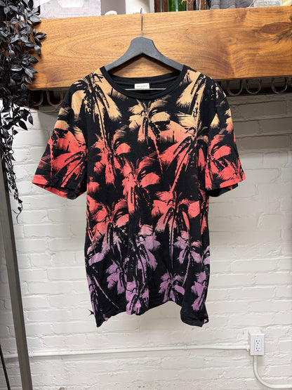 2019 Saint Laurent ‘Surf Sound’ Redux Palm Tree Graphic T-Shirt