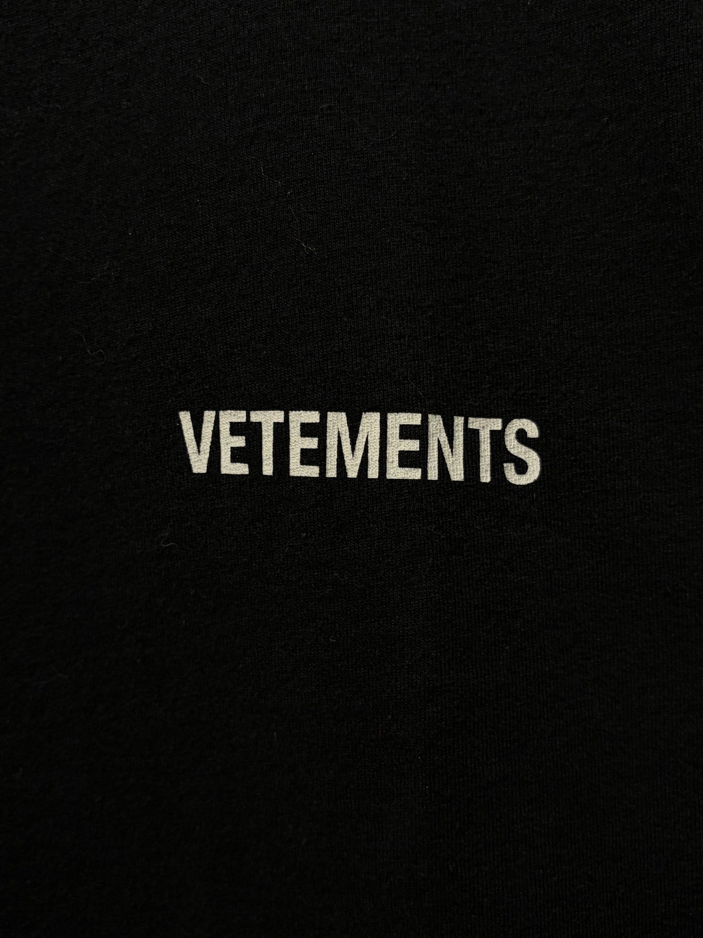 AW2021 Vetements ‘Basic Logo’ Black T-Shirt