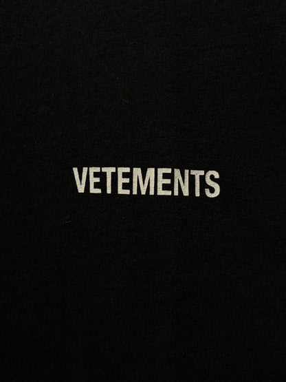 AW2021 Vetements ‘Basic Logo’ Black T-Shirt