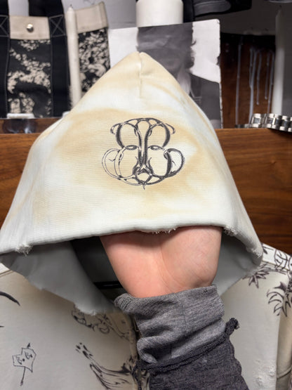 SS2024 Balenciaga ‘Tattoo’ Dirty White Zip Up Hoodie