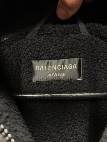 2024 Balenciaga ‘Skiwear Capsule Collection’ Oversized Snow Camo Fleece Hoodie