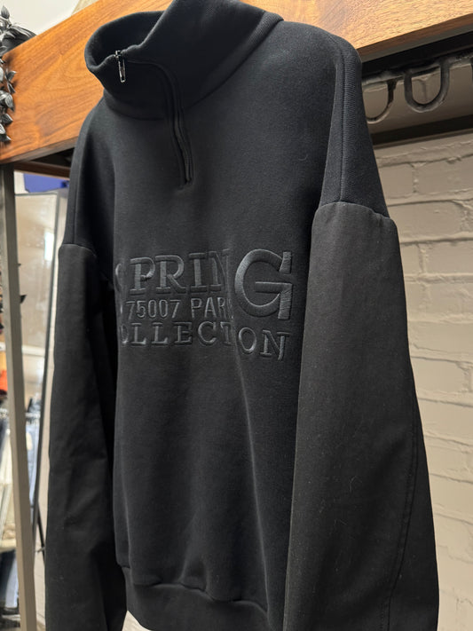 SS2018 Balenciaga ‘Twinset’ Hybrid Sleeve Quarter Zip Polo