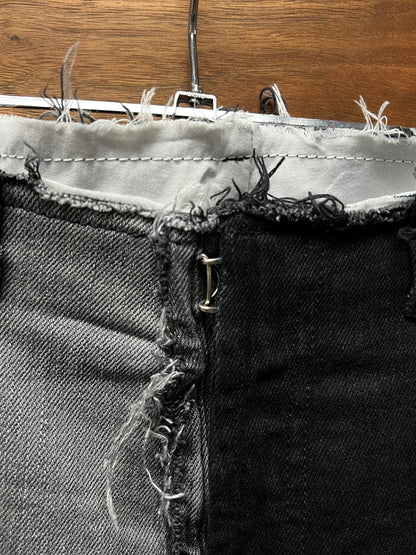 Maison Margiela Reconstructed Split Black/Grey Denim