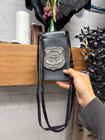SS2020 Vetements ‘Police Badge’ Black Leather Cardholder Pouch