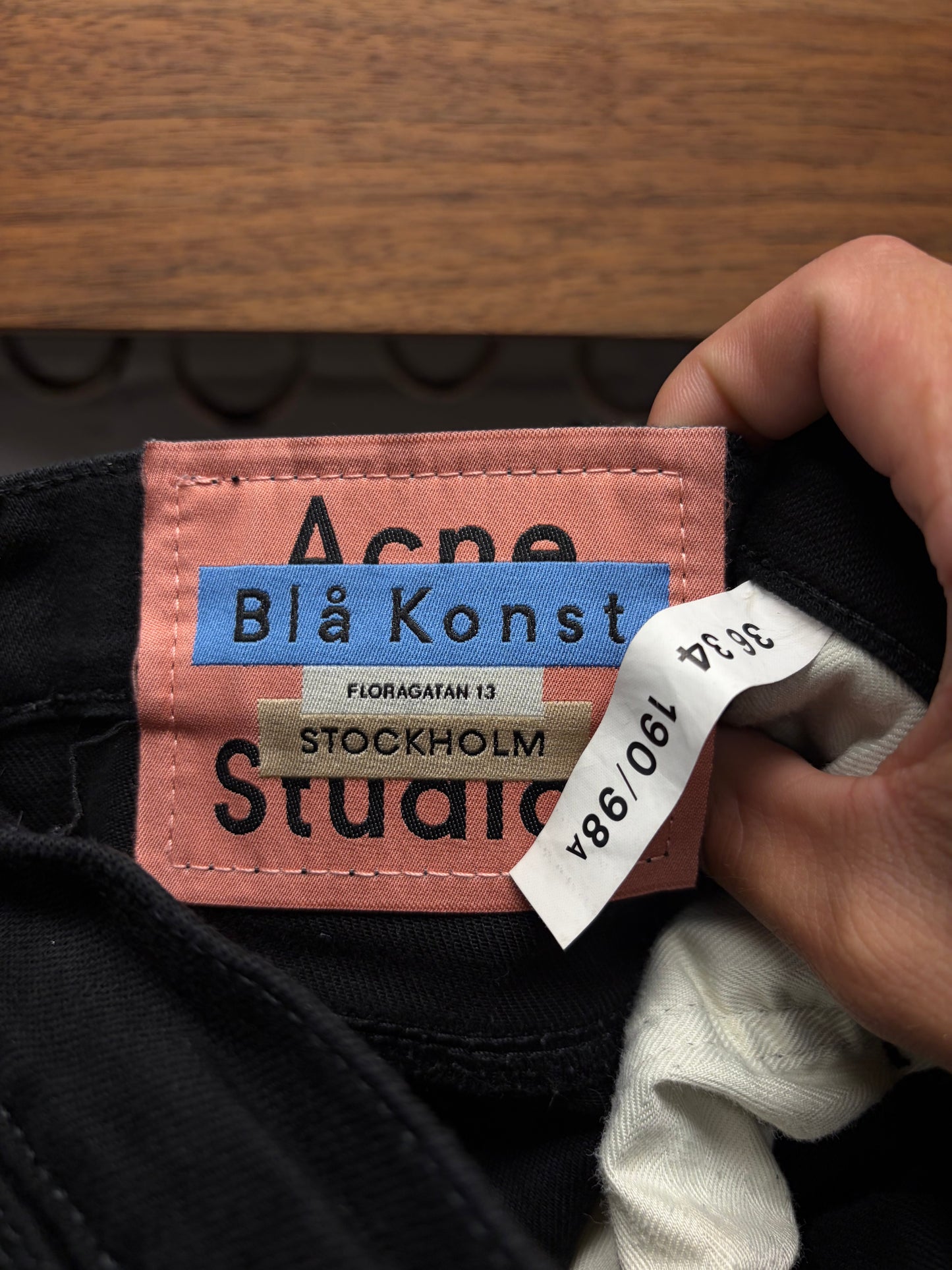 Acne Studios Raw Black Skinny Jeans
