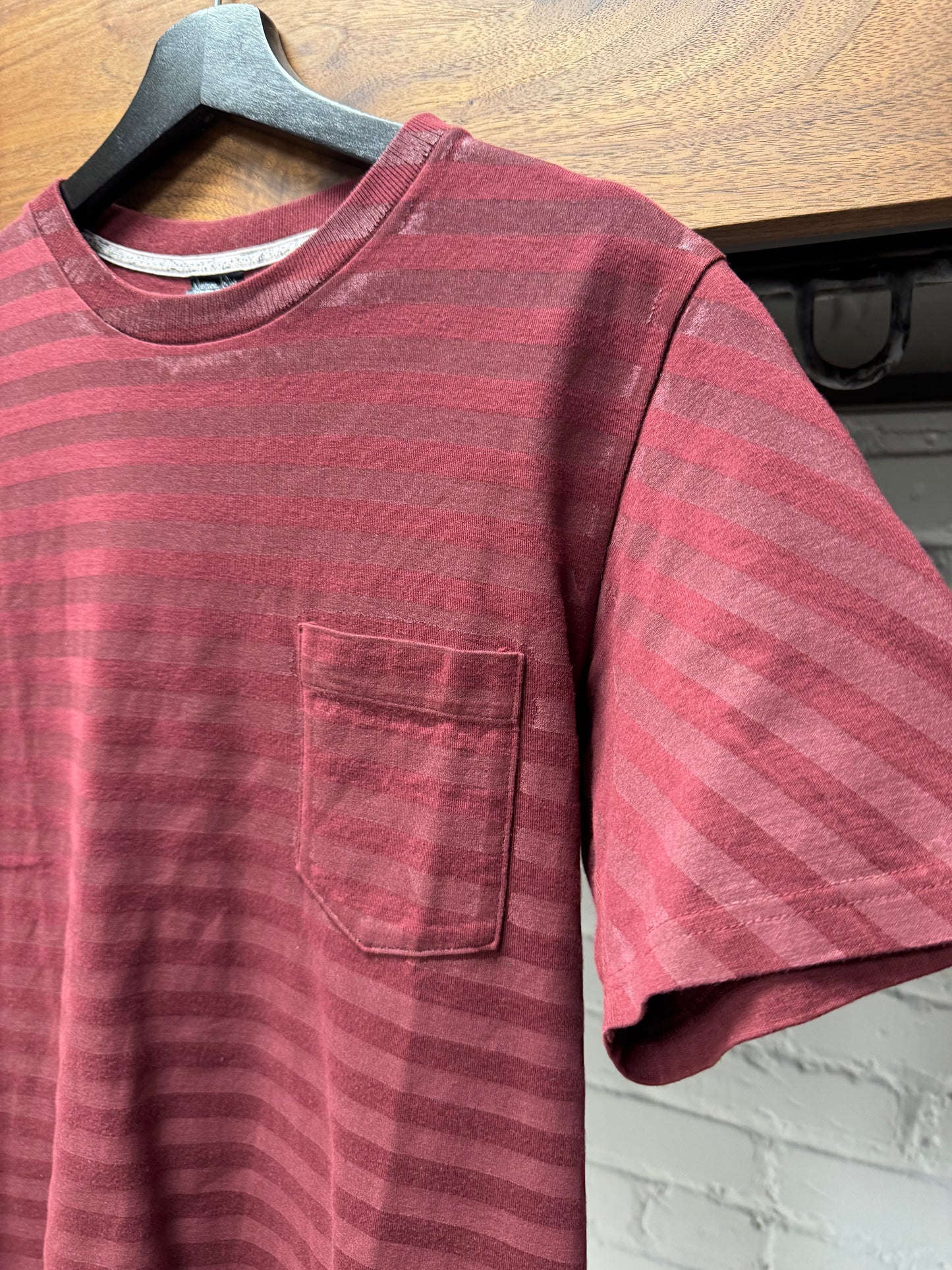 OG Number (N)ine ‘Glitter’ Miyashita Era Red Striped T-Shirt