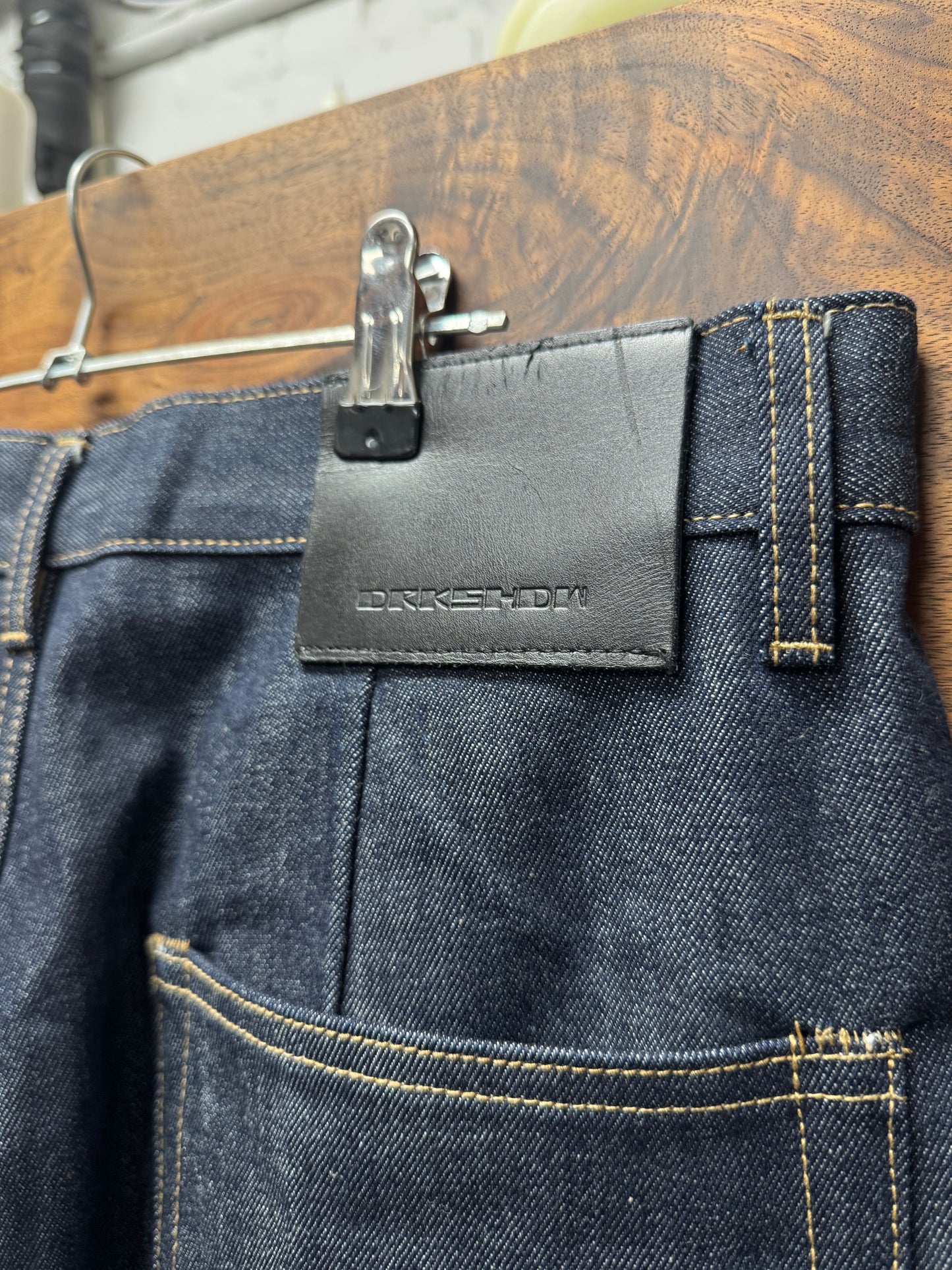 Rick Owens ‘Geth’ Double Knee 16oz Japanese Carpenter Denim