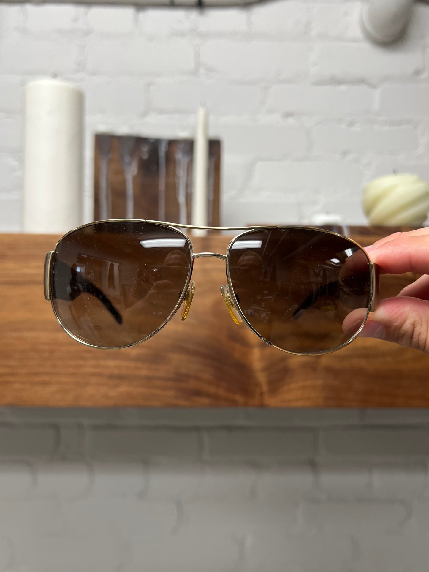 Burberry Tortoiseshell Aviator Sunglasses