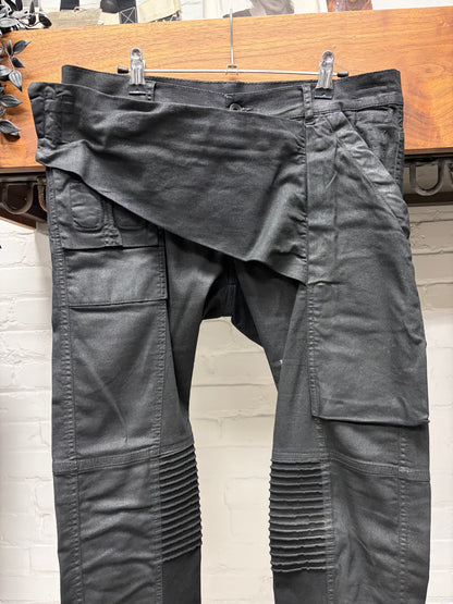 SS2014 Rick Owens ‘Memphis’ Waxed Black Skinny Jeans
