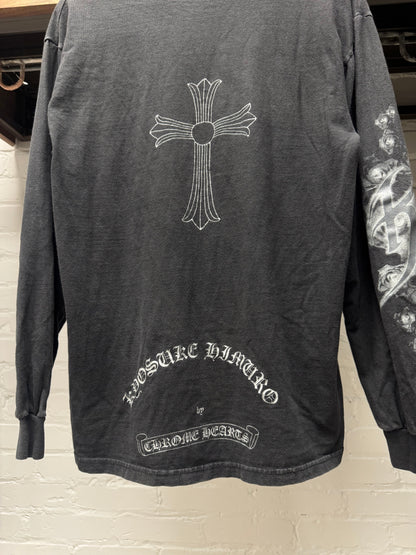 Vintage Chrome Hearts x Kyosuke Himuro Faded Black Long Sleeve Shirt
