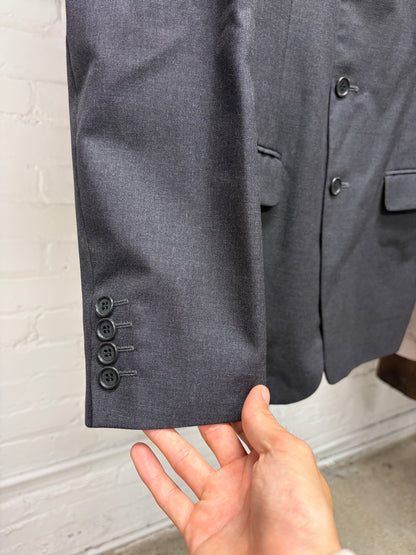 Vintage Helmut Lang Charcoal Grey Cotton Blazer