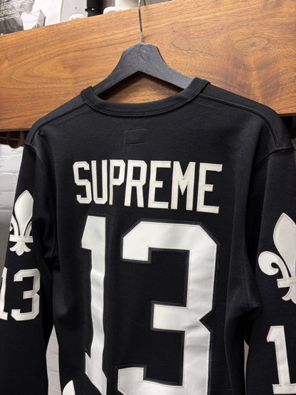 AW2013 Supreme ‘Fleur de Lis’ Black/White Hockey Jersey