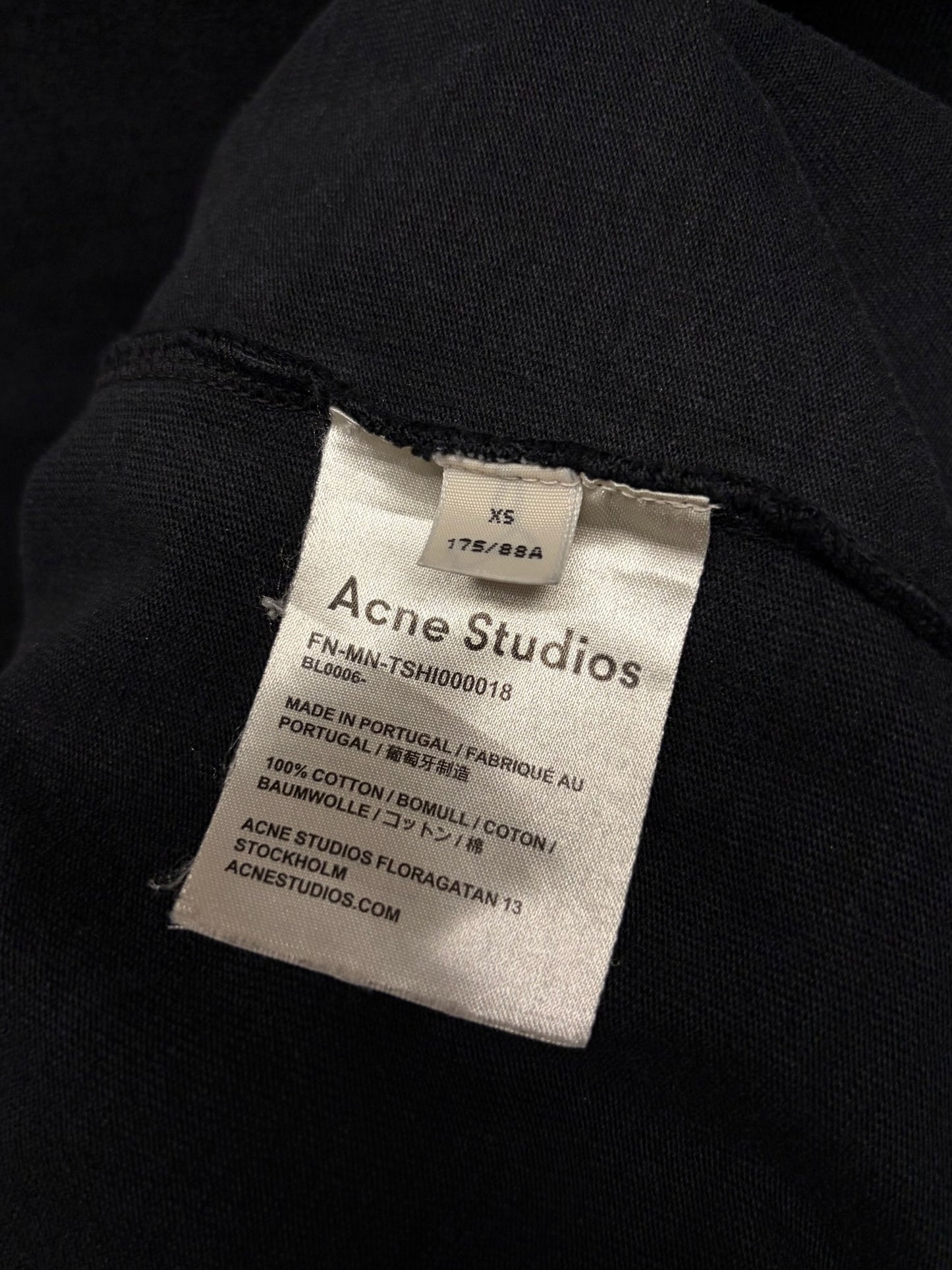 Acne Studios ‘Stockholm Logo’ Black Oversized T-Shirt