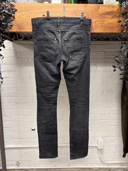 2014 Saint Laurent by Hedi Slimane ‘D01’ Faded Black Skinny Jeans