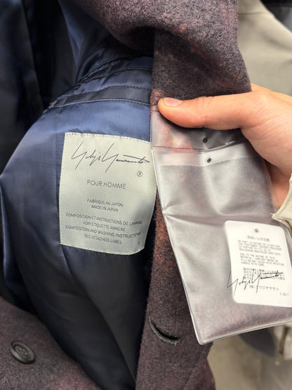 AW2022 Yohji Yamamoto x Bekinski Double Breasted Wool Full Length Coat