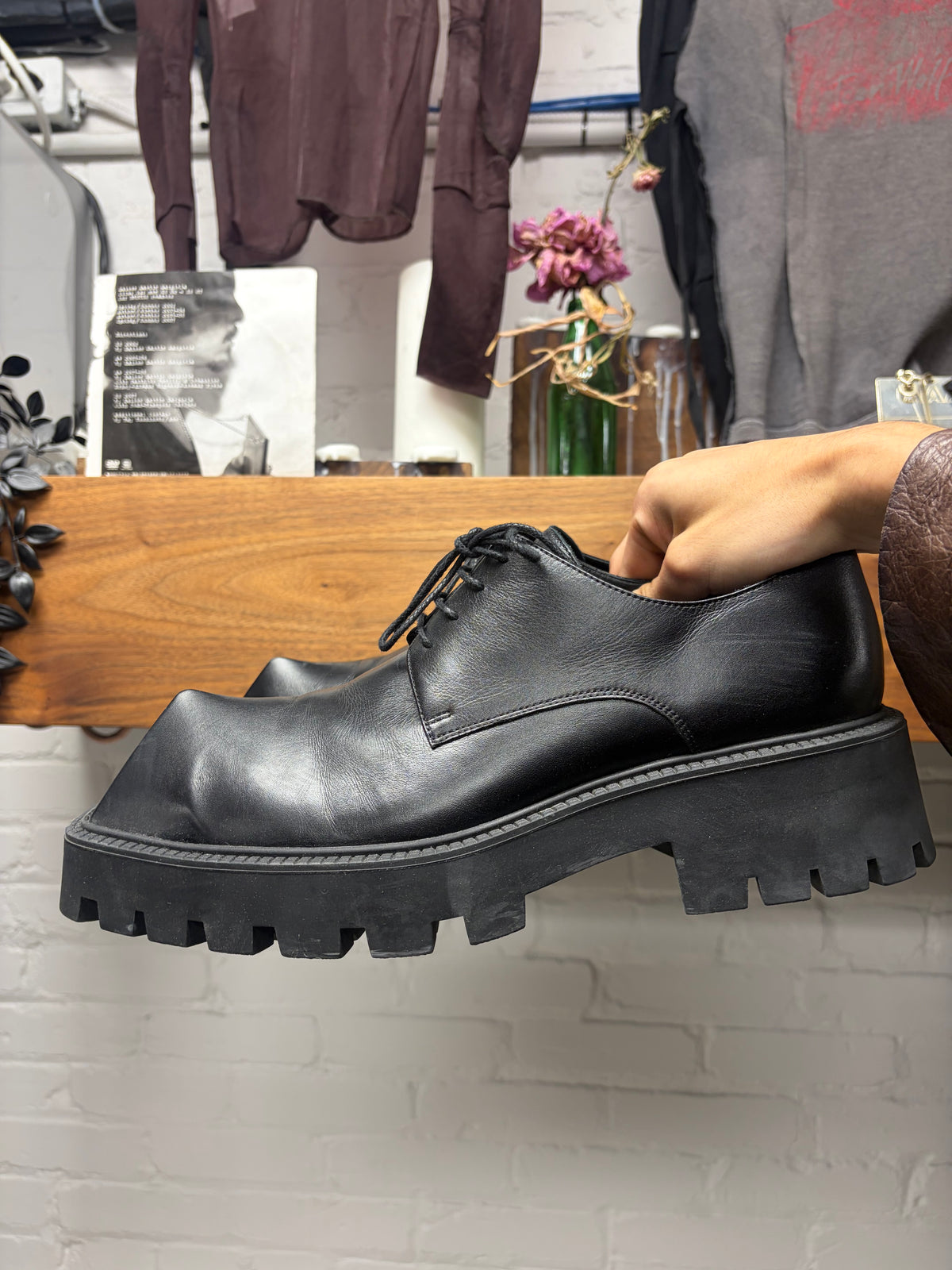 Balenciaga Black Leather ‘Rhino’ Derbys
