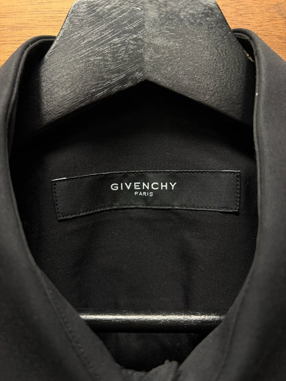 Givenchy ‘Multi Zipper Track’ Black French Button Closure Button Up Shirt