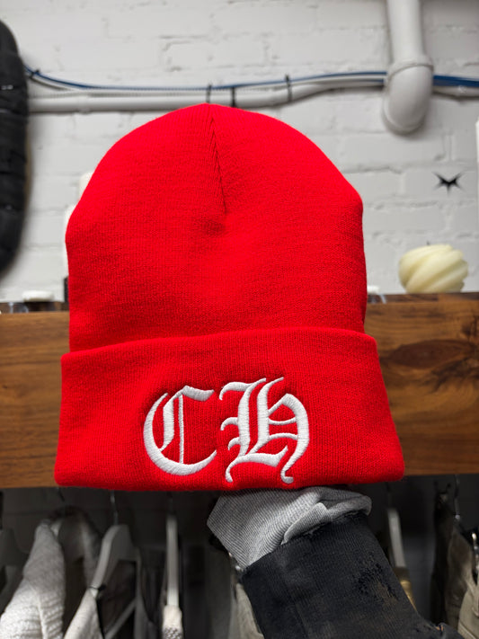 Chrome Hearts ‘CH Logo’ Embroidered Red/White Beanie