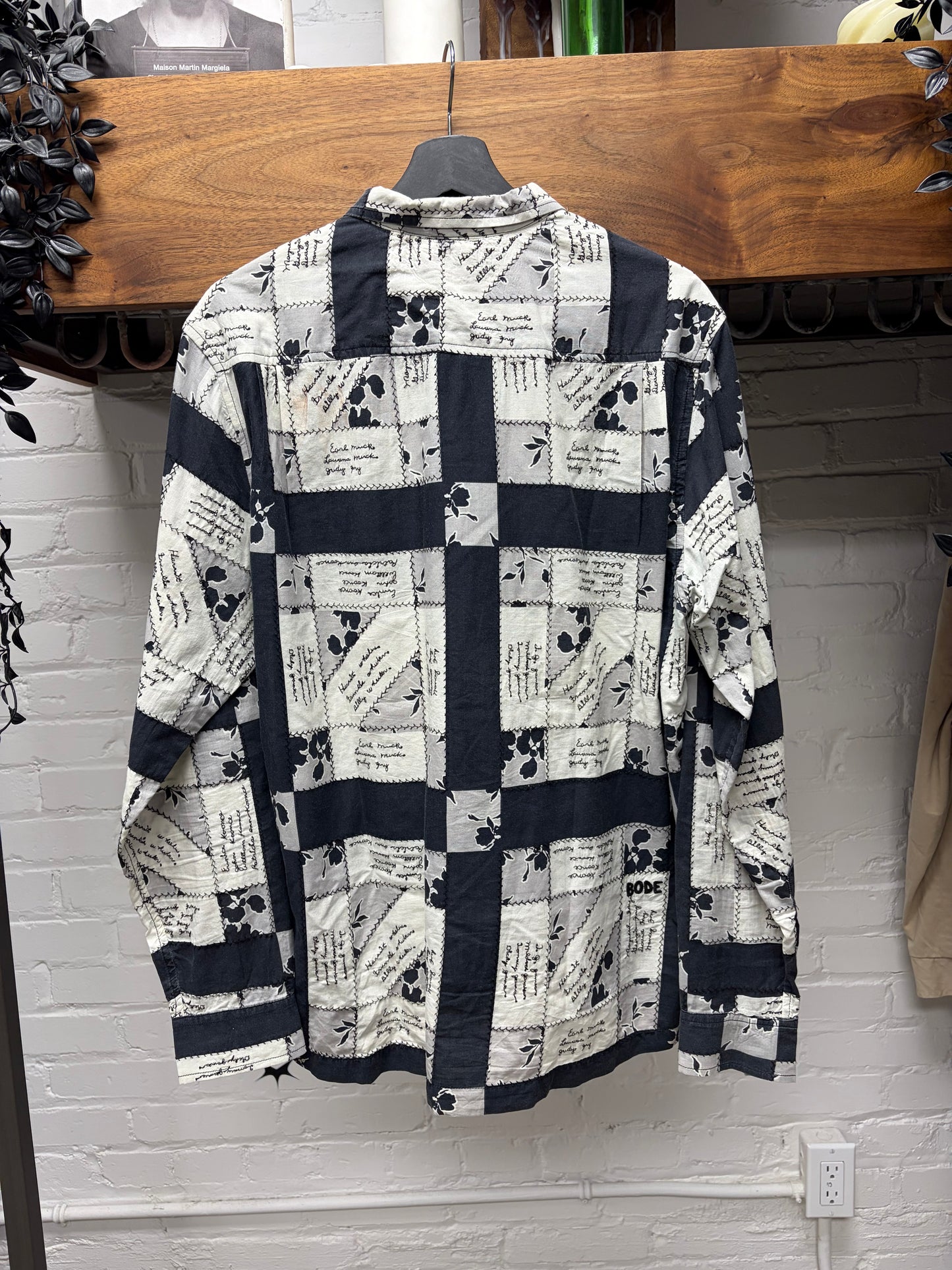 Bode ‘Signature’ Cotton Black/White Button Down Shirt