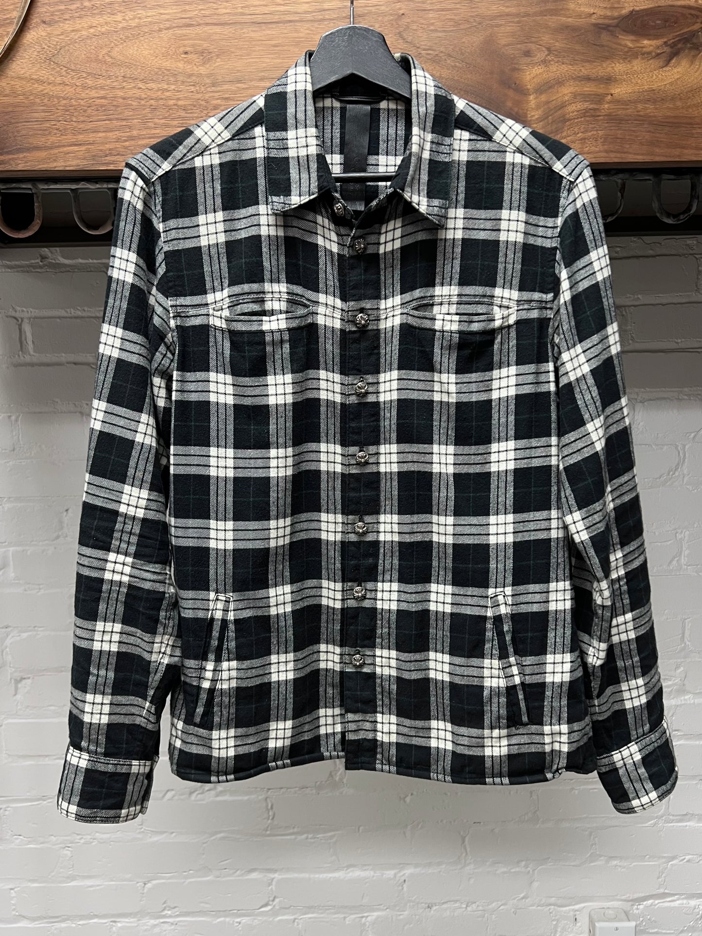 Chrome Hearts Leather Cross Patch Flannel