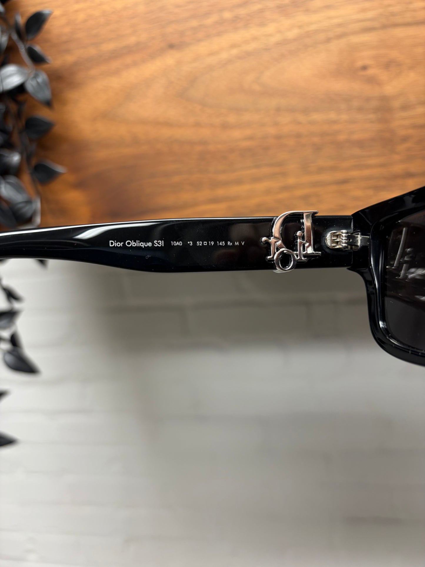 Dior Oblique ‘S31’ Black/Silver Trotter Logo Sunglasses
