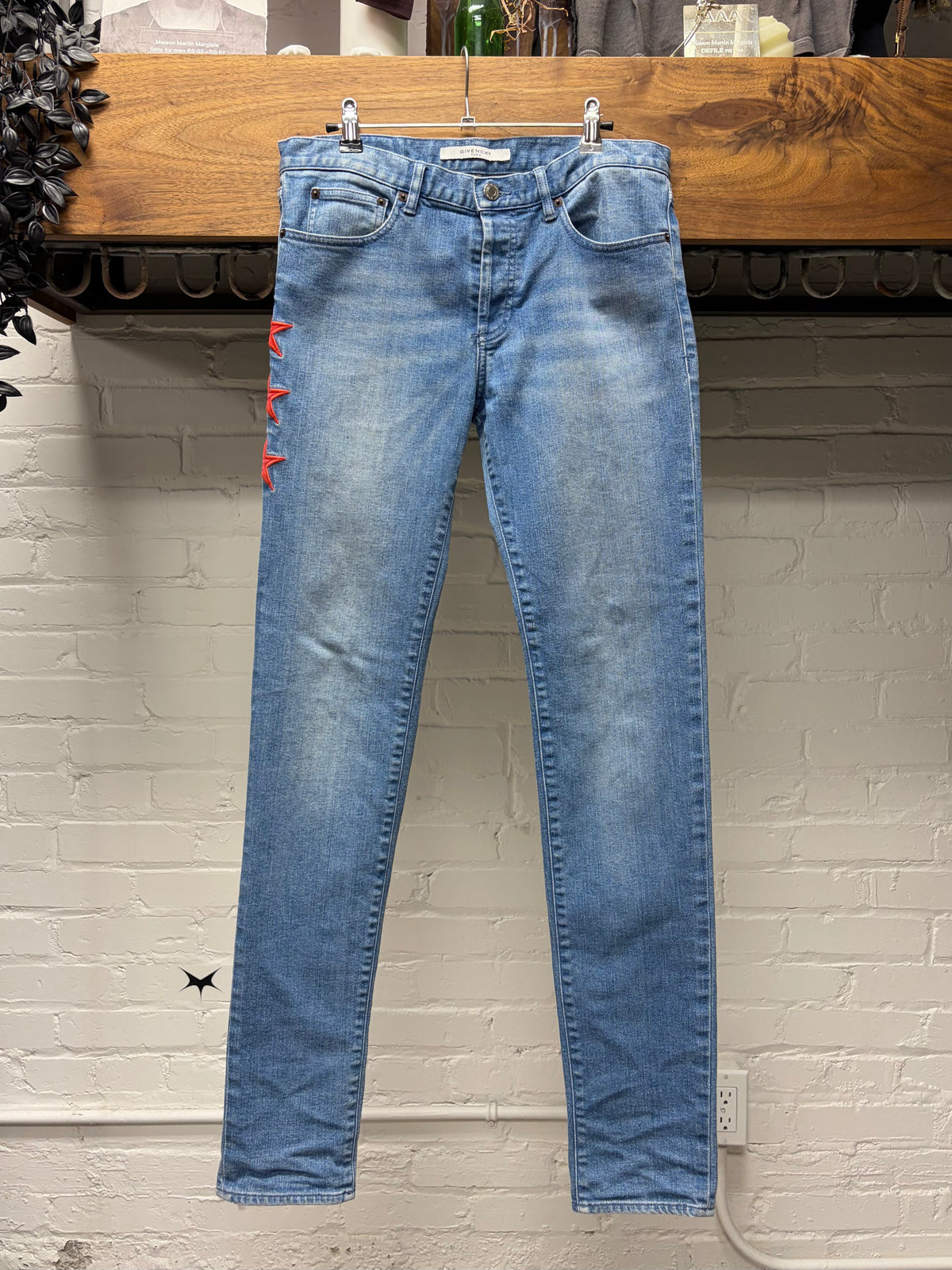 Givenchy ‘Star Patch’ Blue Skinny Jeans