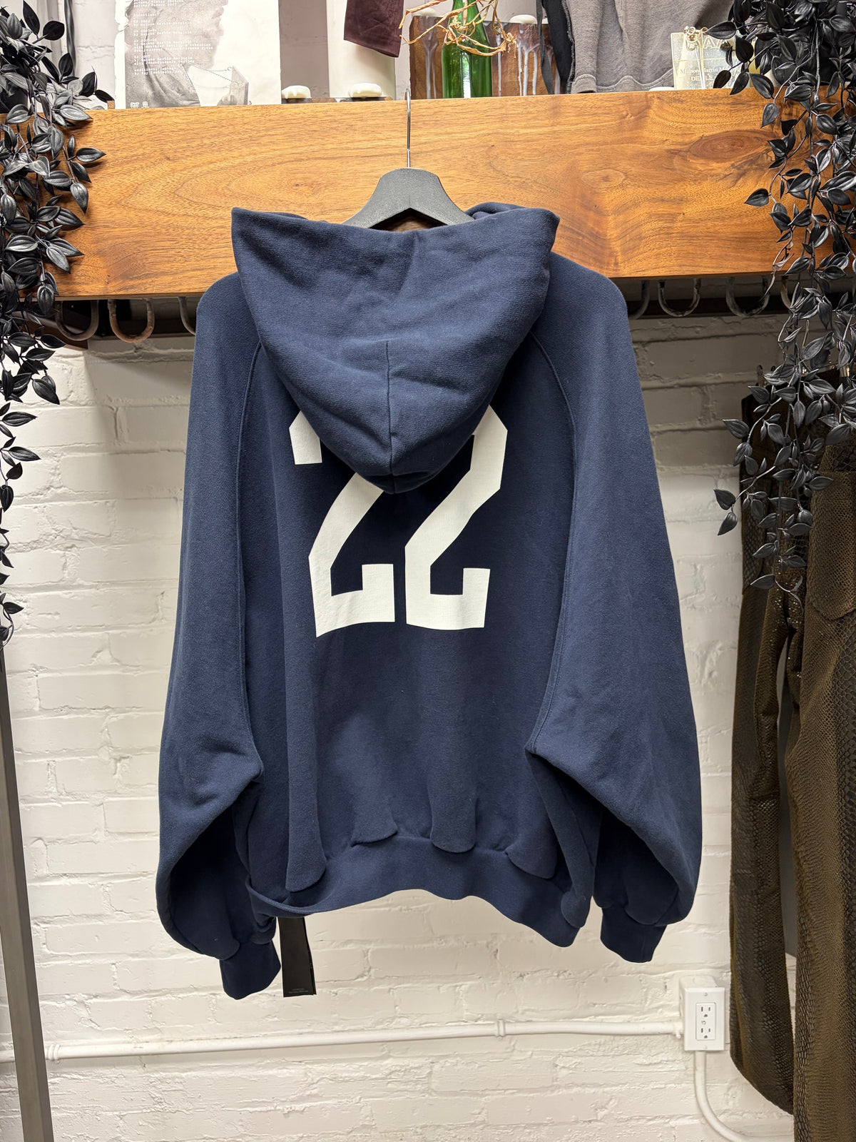2022 Balenciaga Navy Blue ‘Polo’ Zip Up Oversized Hoodie