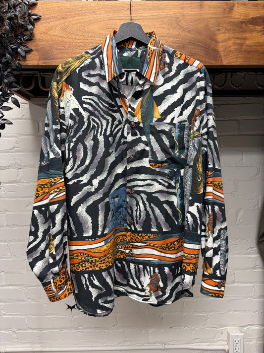 Vintage Jean Paul Gaultier ‘Mixed Art Collage’ Button Up Shirt