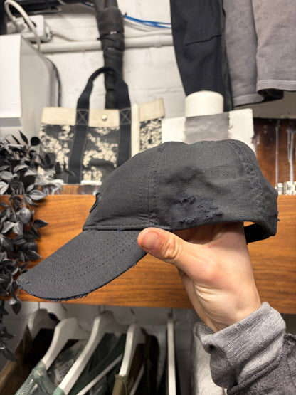 Balenciaga ‘Loop Sports Icon Logo’ Distressed Black Ripstop Baseball Cap
