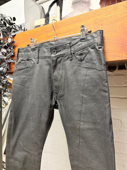 AW2015 Julius 11.5oz Waxed Black Skinny Jeans
