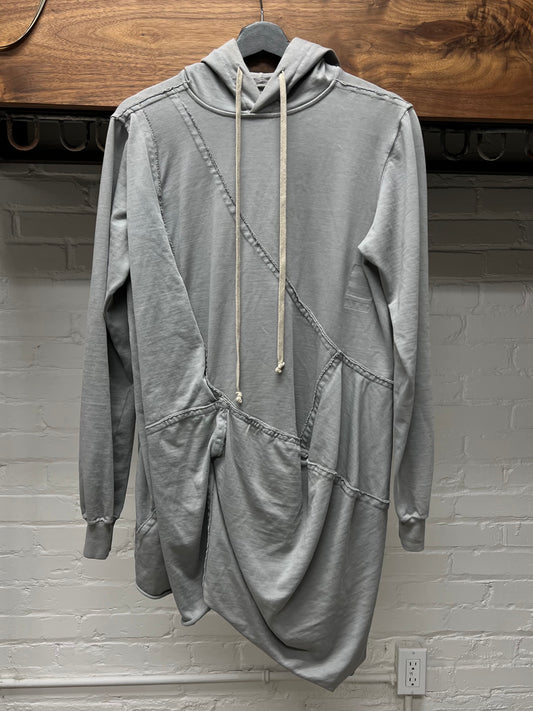 Rick Owens Reworked ‘Asymmetric’ Grey Long Hoodie