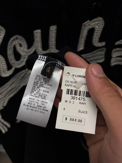 Kapital Kountry ‘16/-‘ Dense Black Bone Baseball Jersey