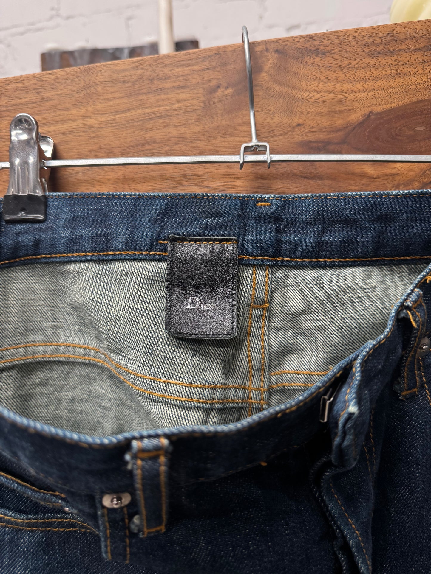 Dior Homme Raw Blue ‘Button Fly’ Skinny Denim